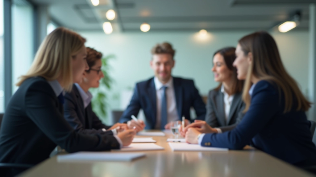 Professionelle Arbeitnehmer mittleren Alters in Konferenzen und Meetings, engagiert und produktiv in modernem Bürogebäude