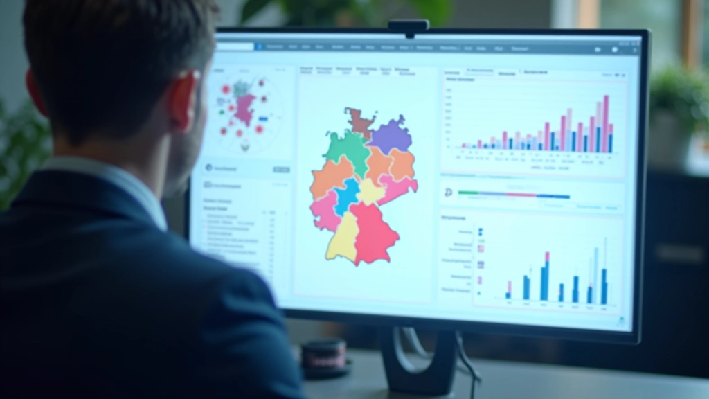 Deutschlandkarte mit farbigen Markierungen der Bundesländer und Beschäftigungsstatistiken